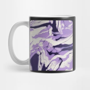 Lilac, purple, and white acrylic pour Mug